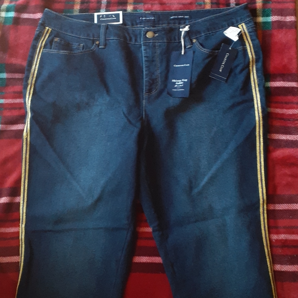 New Charter Club Skinny Leg Ankle Jeans SZ 18